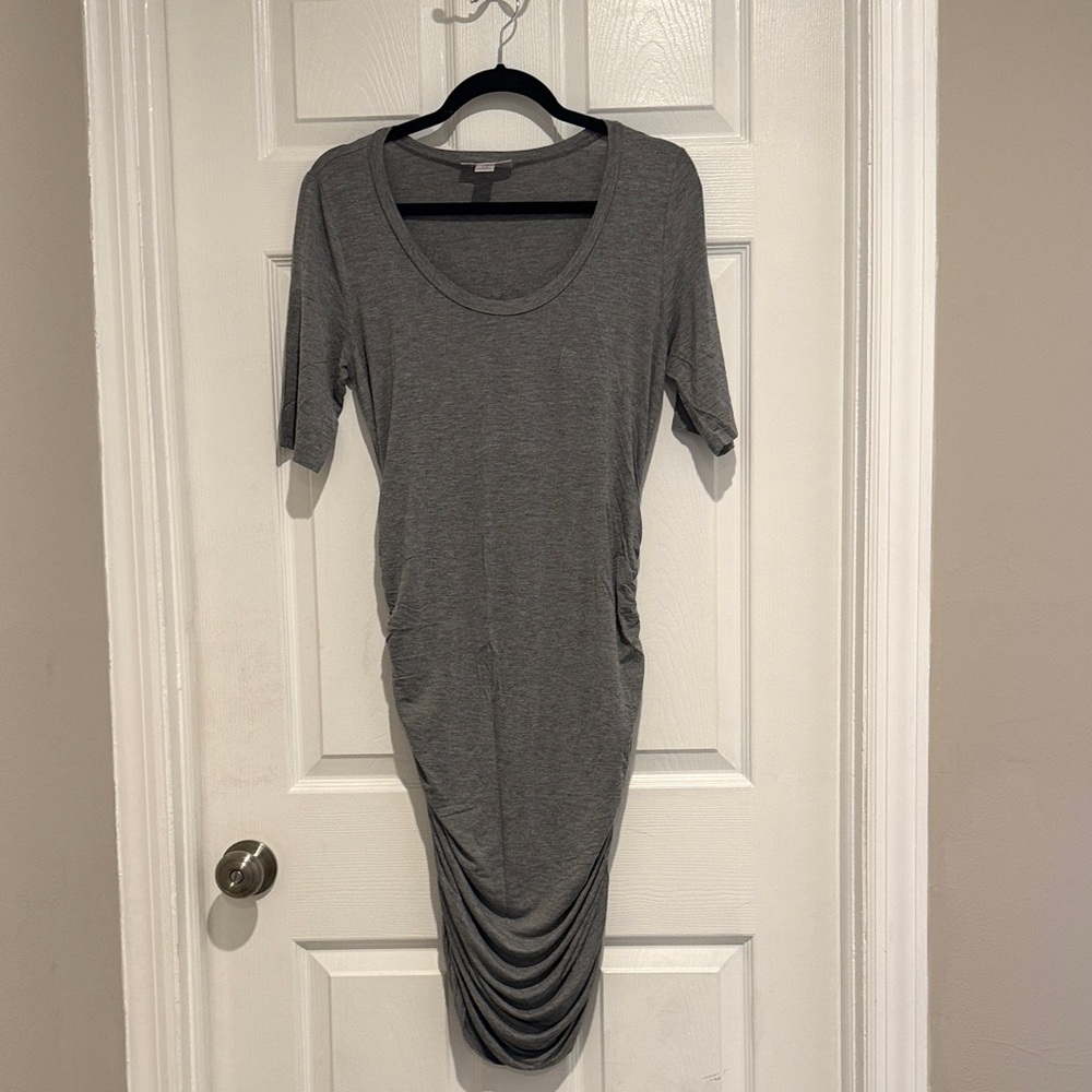Motherhood Maternity Gray Midi Dress